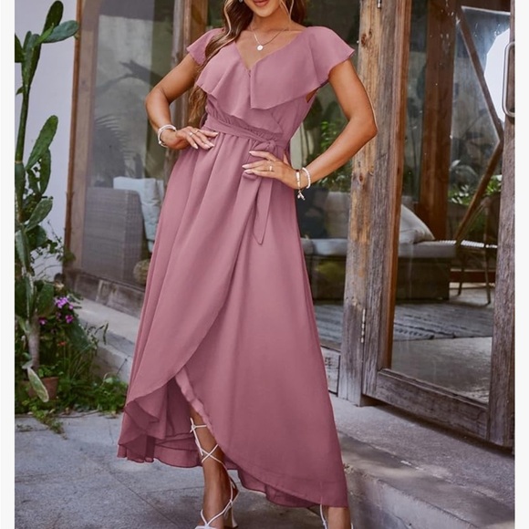 Women's Summer Maxi Dress with Ruffles and Wrap Size XL - Picture 2 of 8